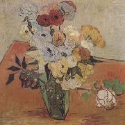 Roses and Anemones (mk06) Vincent Van Gogh